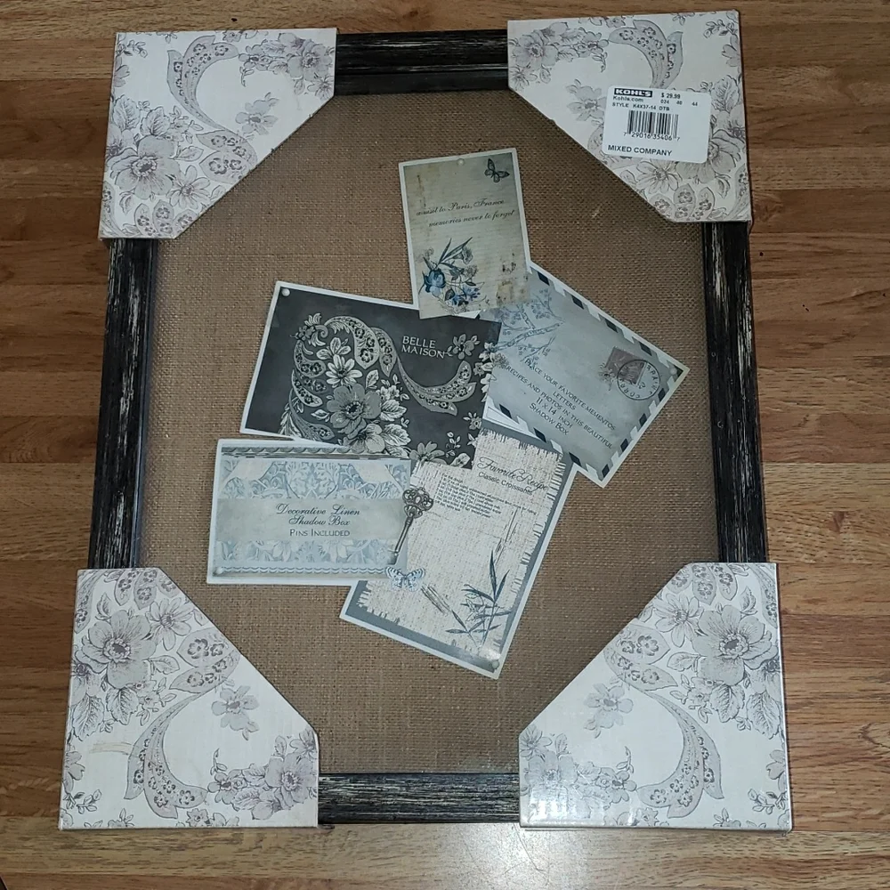 Shadow Box Decorative Linen Pins Included 11" x 14" - Picture 1 of 5